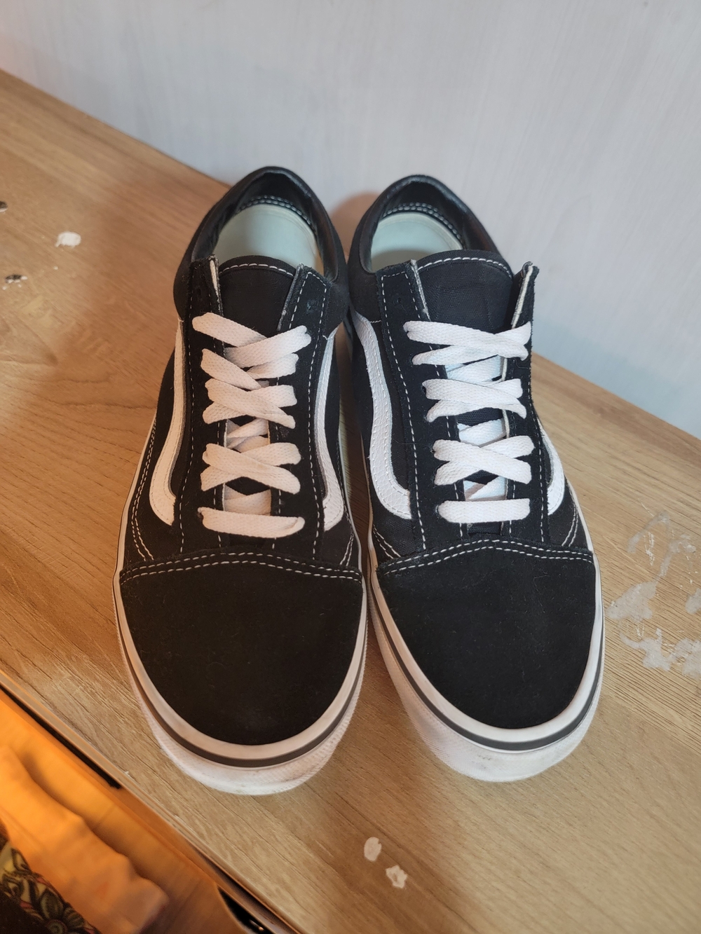 Vans Black and White Low-Top Skate Shoe